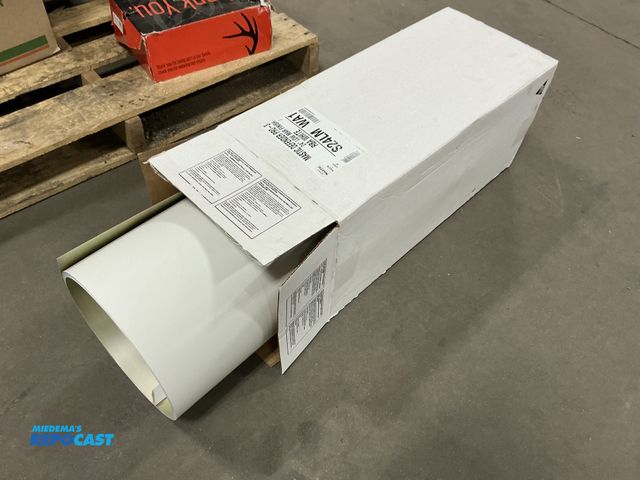 Lot 2-67030 - New (1) roll of white tin sheet 24” wide and 50ft long trim coil for wrapping and waterproofing