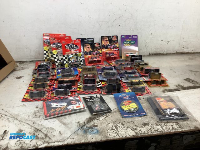 Lot 2-96102 - Lot of various collectibles including 1:64 scale cars (roush racing, racing champions, and more), Jo...
