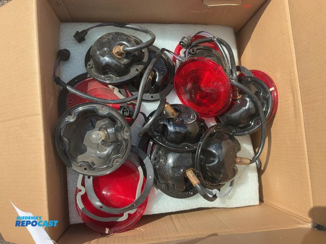 Lot 2-11602 - Lot of (17) 6" Halogen Red Semi Trailer Brake Lights, new old stock, missing screws to attach lens
