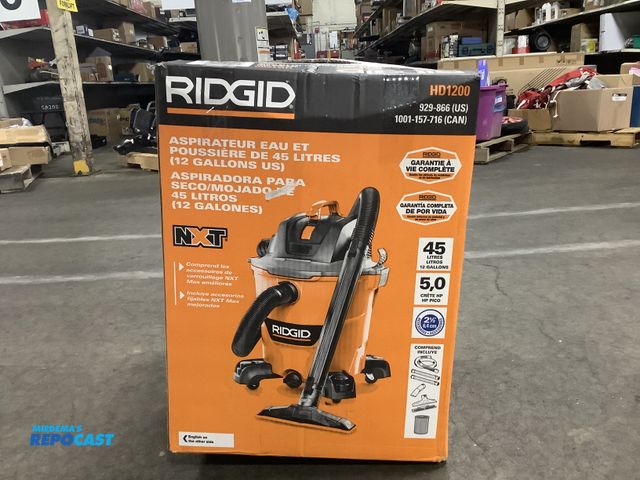 Lot 2-93649 - Ridgid 12gal. Wet/Dry Vacuum