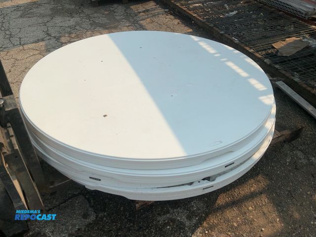 Lot 2-11103 - (5) Lifetime 60” Round Plastic Folding Table, 29.25” tall