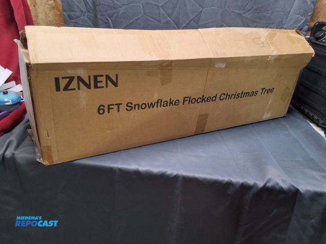 Lot 2-76257 - 6FT SNOWFLAKE FLOCKED CHRISTMAS TREE. COMPLETE