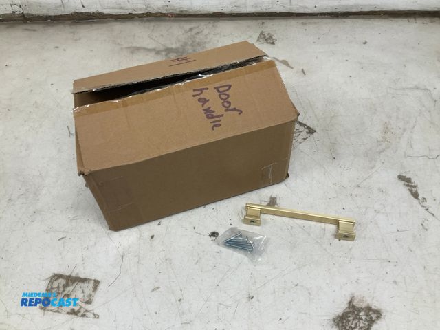Lot 2-95967 - (16) gold colored door handle bars, 6”x1.25”