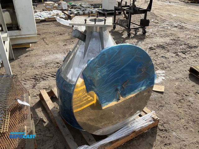 Lot 2-19844 - Stainless steel industrial hopper bin with lid