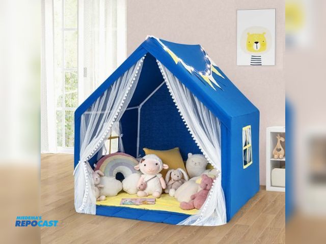 Lot 2-79330 - Costzon TP10144 Costzon Kids Tent, Toddler Indoor Outdoor Playhouse w/Windows, Washable Cotton Mat, ...