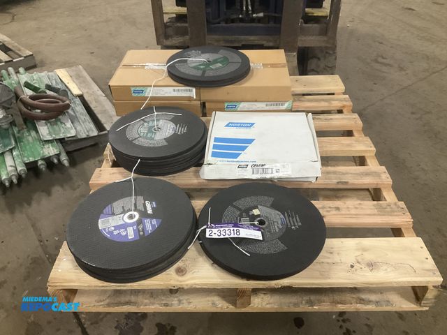 Lot 2-33318 - Lot of 14” cutoff wheels, some for steel, some for concrete and some for asphalt