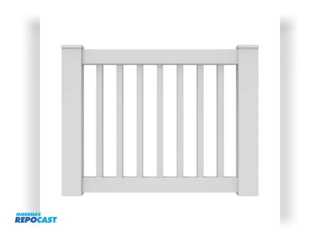 Lot 2-18081 - (4) Barrette 36” Select Rail White Vinyl Gate Kits with Square Balusters