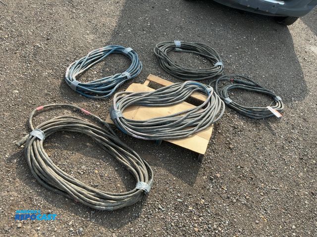 Lot 2-44742 - Lot of (5) Used Welding Lead Cables, unknown lengths, all appear to be 4/0