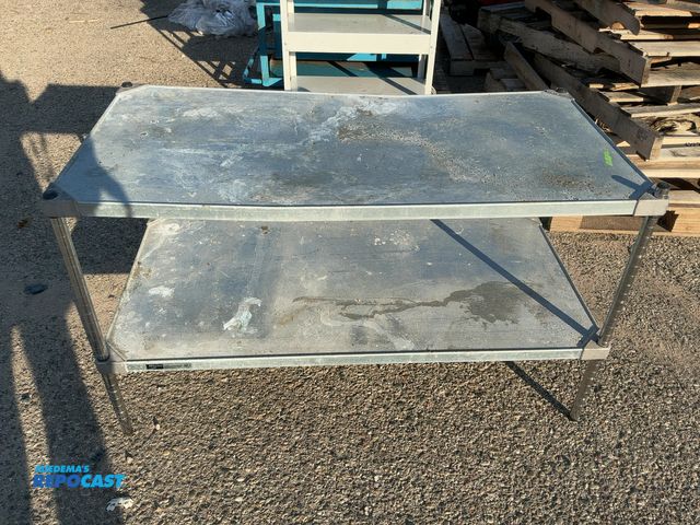 Lot 2-99758 - Metro 2-Shelf Metal Table, 48”w x 24”d x 27.5”h