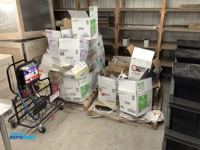 Lot 2-23888 - (1) Kay Foaming Station, Also includes assorted Ecolab parts, (1) Skid of assorted chemical cleaner ...