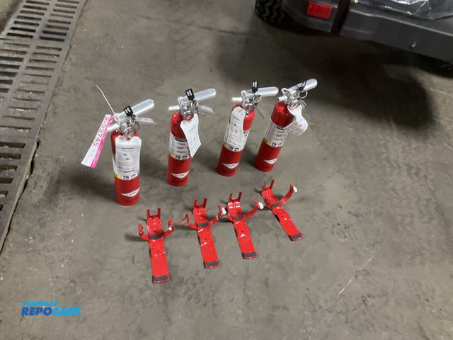 Lot 2-22745 - (4) 2-1/2 lb dry chemical fire extinguishers with wall mount brackets, all were last inspected in 20...