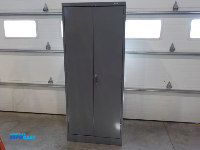 Lot 2-34116 - Commercial U-Line metal two doors storage cabinet. Four adjustable shelves. 30" w x 18"d x 72" h.