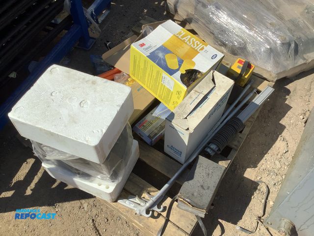 Lot 2-34793 - Skid Lot of Assorted Industrial Parts and Tools, including Grease Gun, Earplugs, Gloves, Megohmmeter...