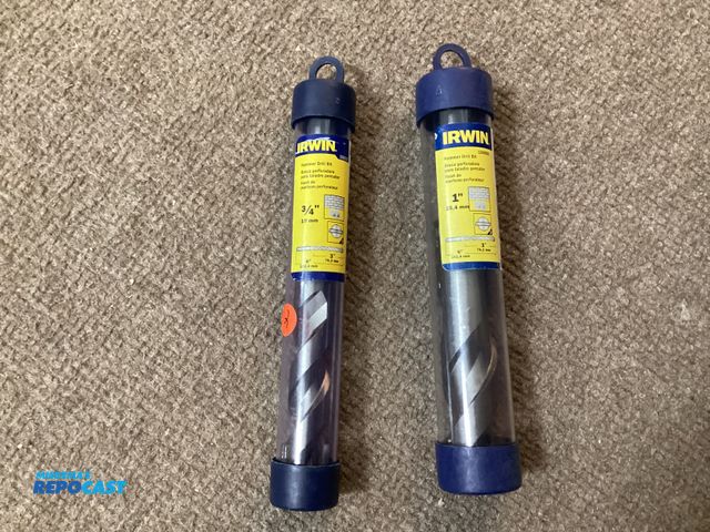Lot 2-91268 - Two new Irwin hammer drill bits. One is 3/4” and one is 1 inch. Both have reduced shanks to half inc...