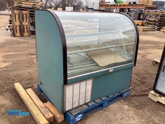 Lot 2-92082 - Delfield Aqua blue 2 shelf display case 50” x 35” x 47”