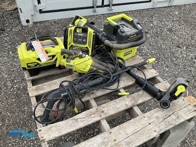 Lot 2-40593 - (5) Pcs. Cleaning/Travel Combo Ryobi Battery Powered Electric Powered