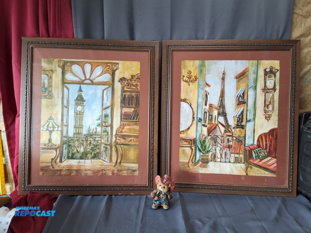 Lot 2-23604 - (2) ART PRINT IN WOOD FRAME BY VASSILEVA. 32 BY 28