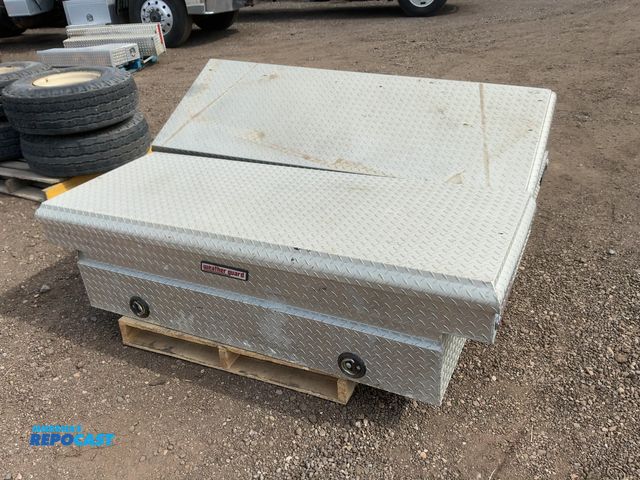 Lot 2-43729 - (2) Used Weather Guard Diamond Plate Aluminum Truck Tool Boxes, 71-1/2”x28”x19” tall, lid damaged on...