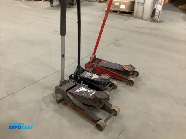 Lot 2-92532 - Spring Compressor &amp; (3) Floor Jacks