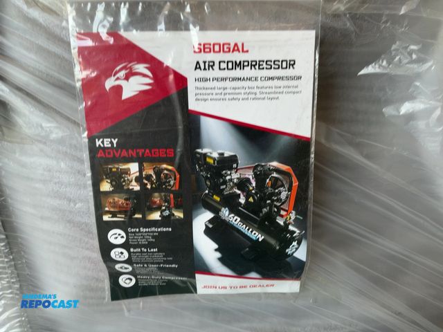 Lot 2-41938 - New SDLANCH Model S60GAL Air Compressor, 420cc Single Cylinder Gas Engine with Electric and Recoil S...