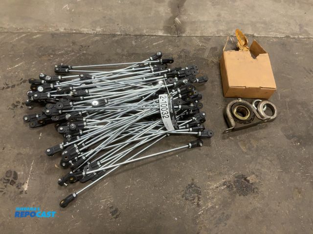 Lot 2-10032 - Lot of Approx. (50) Leveling Valve Links, 19.5” long overall, and (1) Carrier Bearing, no part numbe...