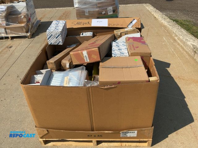 Lot 2-11226 - Skid of New Semi Truck/Trailer Parts, includes Valve Stems, Brake Chamber Brackets, Door Hinges, Wab...