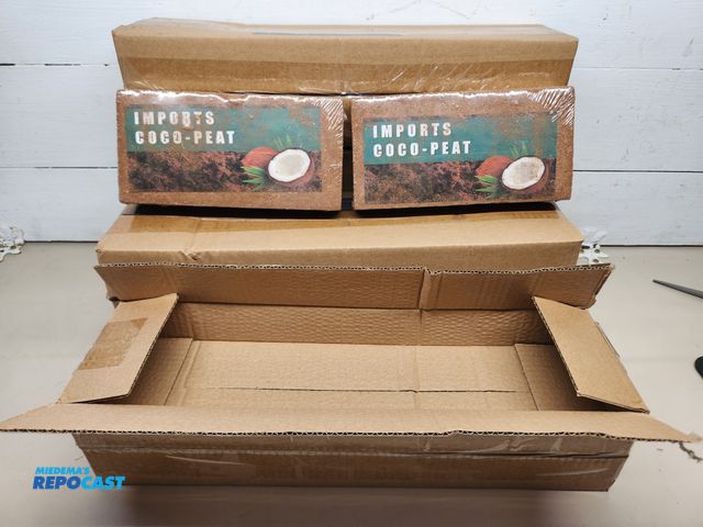 Lot 2-96485 - Lot of (22) Bricks of Coco Coir Coco-Peat for Gardening. Each brick weighs 1 lb or a little less. Br...