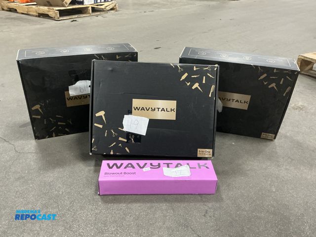 Lot 2-32614 - Lot of (3) WavyTalk 5-in-One Hot Airbrush Set, &amp; (1) WavyTalk Blowout Boost Ionic Thermal Brush