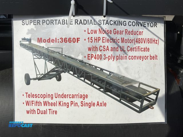 Lot 2-44699 - New JCT Model 3660F Super Belt Portable Stacking Conveyor – 36in × 60ft