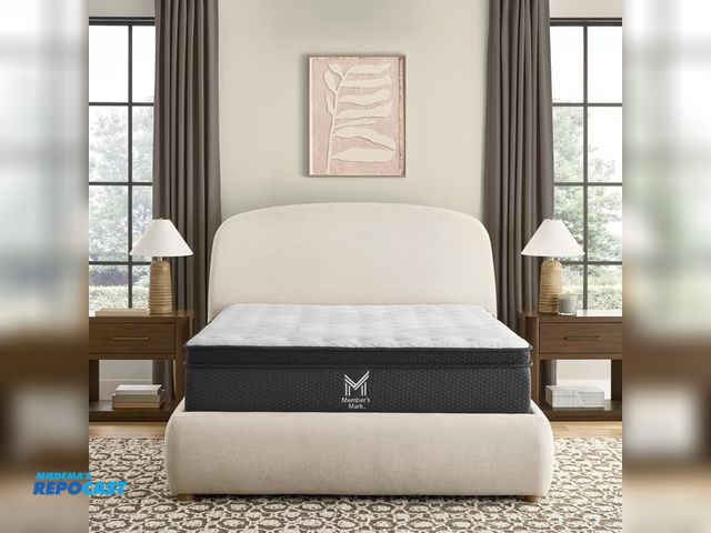 Lot 2-27337 - Members mark Medium feel queen sized Euro top hybrid 13” dynamic cooling responsive support mattress