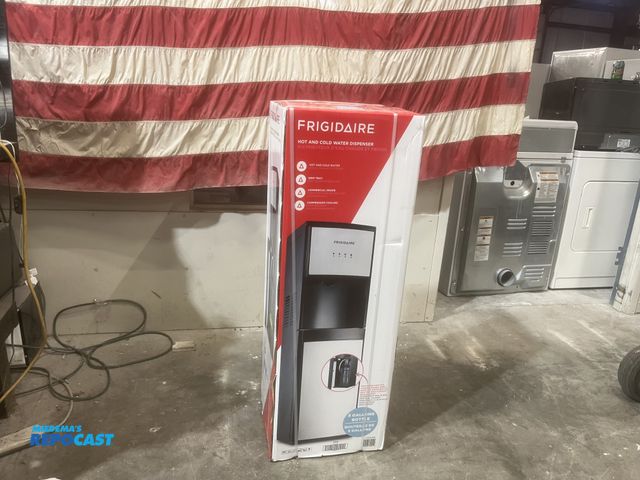 Lot 2-59386 - New Scratch & Dent Frigidaire bottom loading water dispenser new in bow
hot and cold water
holds 5 g...