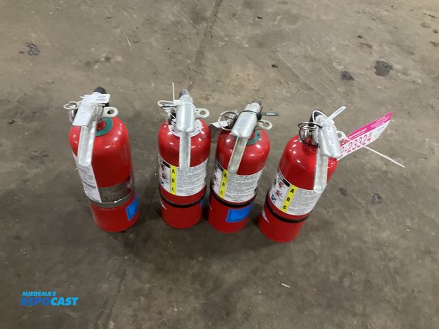 Lot 2-23324 - (3) 5lb dry chemical fire extinguishers, two were last inspected in 2026 and one was last inspected ...