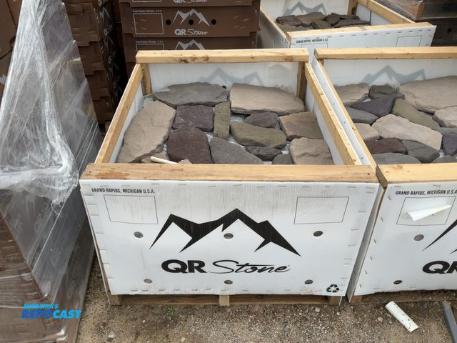 Lot 2-27570 - QR Stone dressed fieldstone walnut flats, 100 SQ. FT.