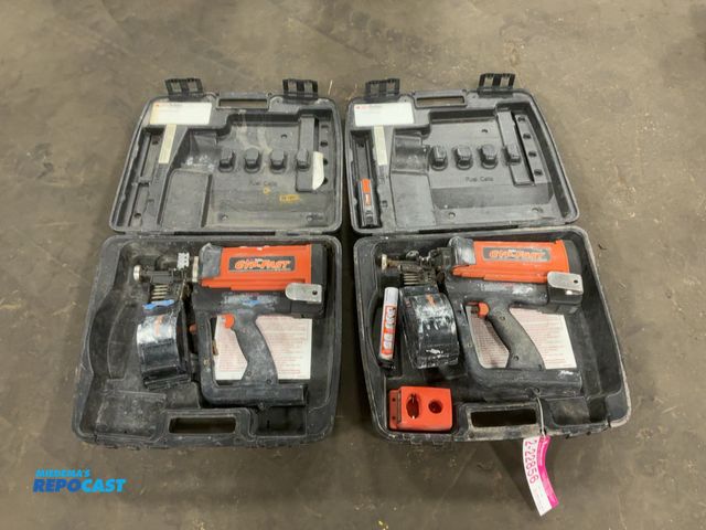 Lot 2-22856 - (2) Buildex Gyp-Fast ESX150 Cordless Nail Guns with Cases, comes with one dead 6 volt battery and ch...