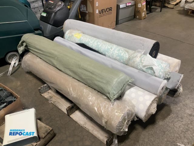 Lot 2-34734 - Skid lot of various rolls of fabric