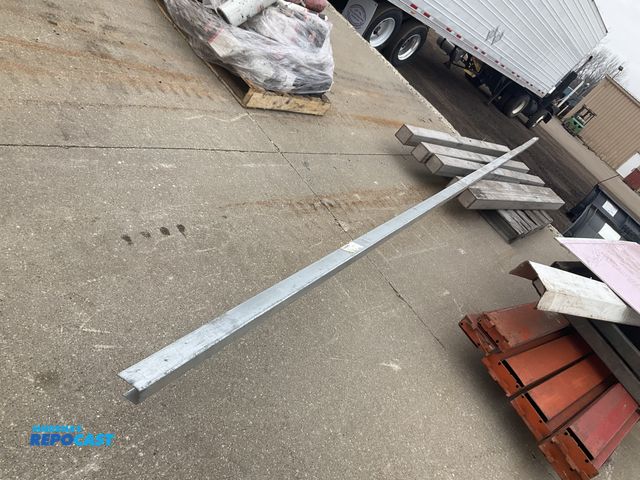 Lot 2-11573 - (5) unused old stock stainless steel weld-on bumper bars 88-3/8” x 4” x 4” and (1) piece of 18 ga ga...