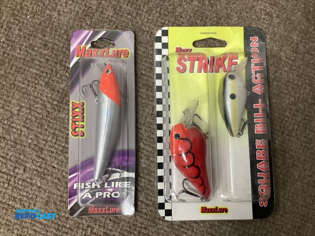 Lot 2-34653 - Two new packs of MaxxLure Maxx Strike lure baits. 3 lures.