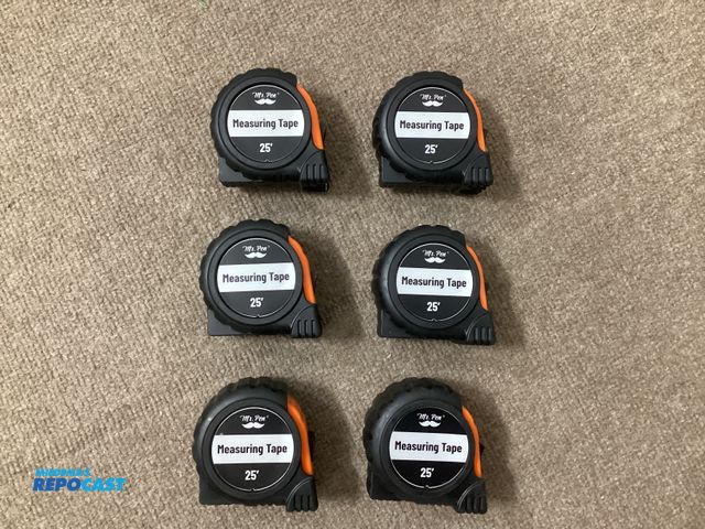 Lot 2-91201 - Six new Mr. Pen 25’ tape measures. Blade is marked with easy fractional reading. Thumb lock.