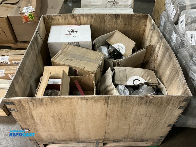 Lot 2-18215 - Crate of Assorted Lighting including 16.5” Bath and Vanity Bronze Light, Gustafson Lighting, etc.