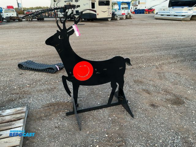 Lot 2-21639 - New Deer Shooting Target, 7" Hinged Plate, approx. 51"x59-1/2" tall overall