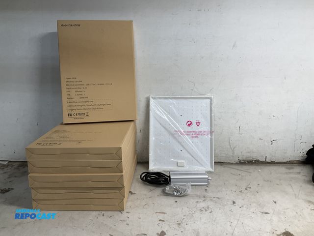 Lot 2-60218 - Lot of (6) New Fitop brand model SK-600W, 100 watt, 120 volt grow lights (12” x 14” surface) with Si...