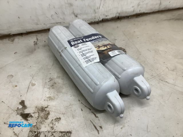Lot 2-75569 - (2) Atwood white soft side oval mooring boat fenders