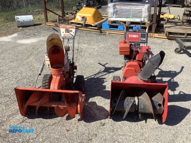 Lot 2-35712 - Simplicity 555 Walk-Behind Snow Blower With 5HP engine and a 22-inch clearing width. And toro 724 2-...