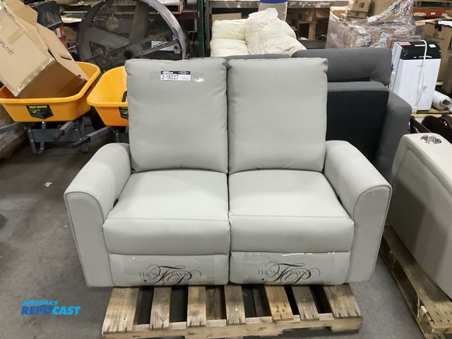 Lot 2-18227 - 55” RV 2-Piece Vinyl Sofa with Extendable Legs