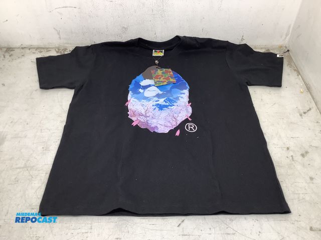 Lot 2-75765 - (5) A Bathing Ape black t-shirts, (sizes, one M, three L’s, and one XL)