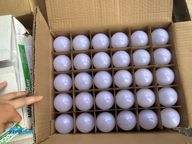 Lot 2-64390 - Am conservative group inc, led 9w A19. Brightness:800 lumens (60 light bulbs)