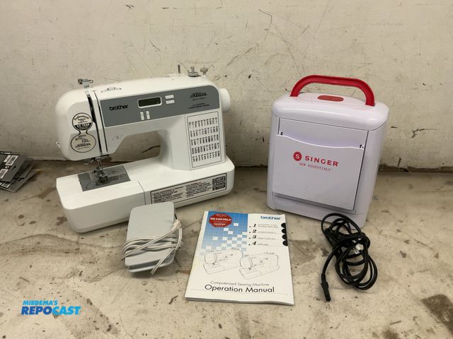 Lot 2-62915 - brother sewing machine and accessory kit model#CE-5000PRW 120V