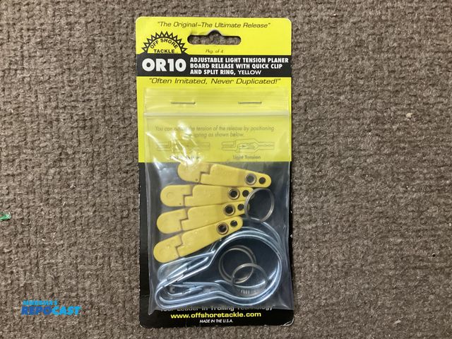 Lot 2-91257 - New Off Shore Tackle OR10 adjustable light tension planer board release with quick clip and split ri...