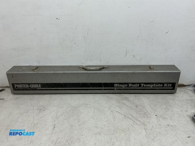 Lot 2-69024 - Porter Cable professional power tools hinge butt template kit with metal storage case