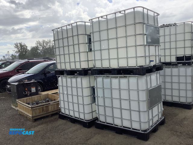 Lot 2-76853 - Lot of (4) plastic IBC totes approx. 39”x47”x46”